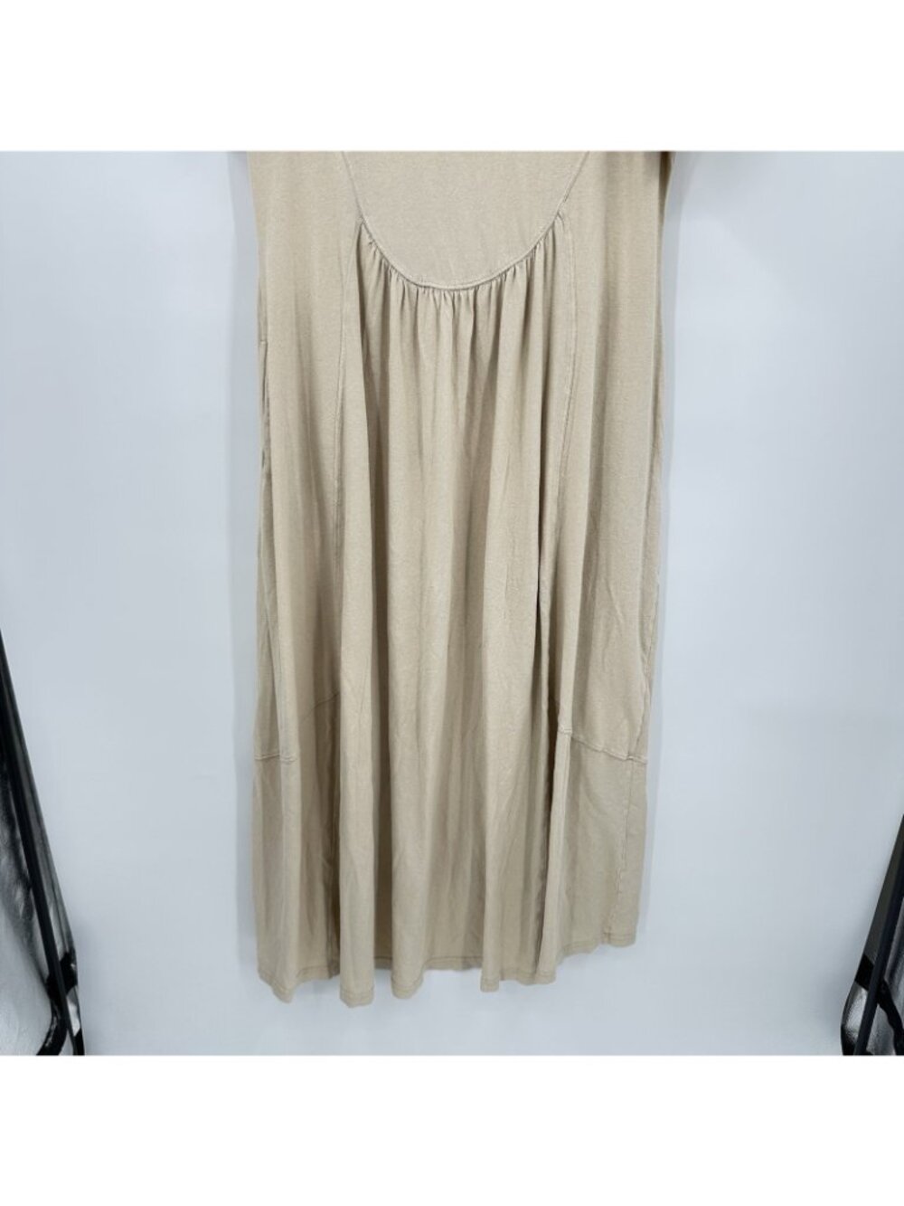Free People Beach Meadow Tee Dress maxi cream LARGE boho retro chic summer vacay - Picture 10 of 13